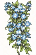 bluebonnet surrounded tattoo design idea