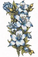 bluebonnet surrounded tattoo design idea