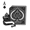 poker cards and cigarette  tattoo design idea