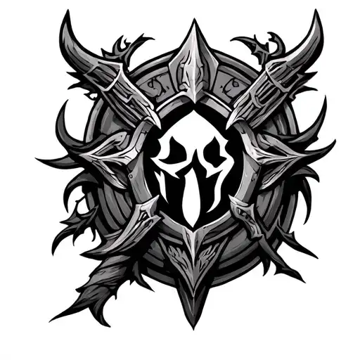 Heros of might and magic logo tattoo design idea