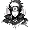 Uchiha Obito potrait image tattoo design idea