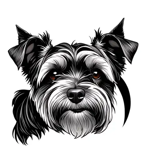 Miniature Schnauzer tattoo design idea