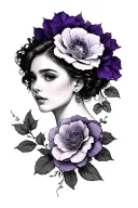 Violet tattoo design idea