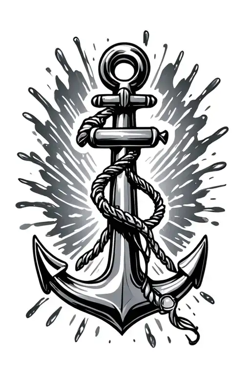 anchor dad tough but loving memory to son protector tattoo design idea
