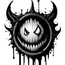 Evil Smiley Face tattoo design idea
