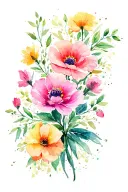 September birth month flowers tattoo design idea