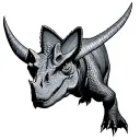 Triceratops tattoo design idea