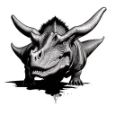 Triceratops tattoo design idea