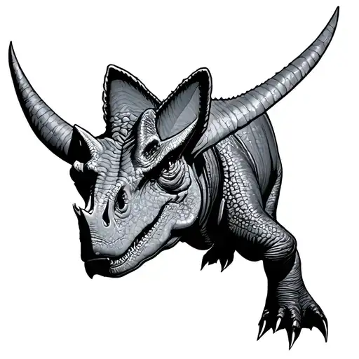 Triceratops tattoo design idea
