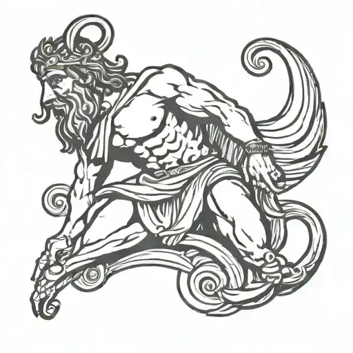 Kairos Greek god minimalist tattoo tattoo design idea