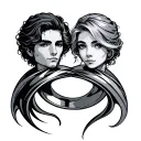 Couple Ring tattoo design idea