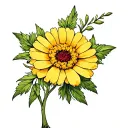 calendulas tattoo design idea
