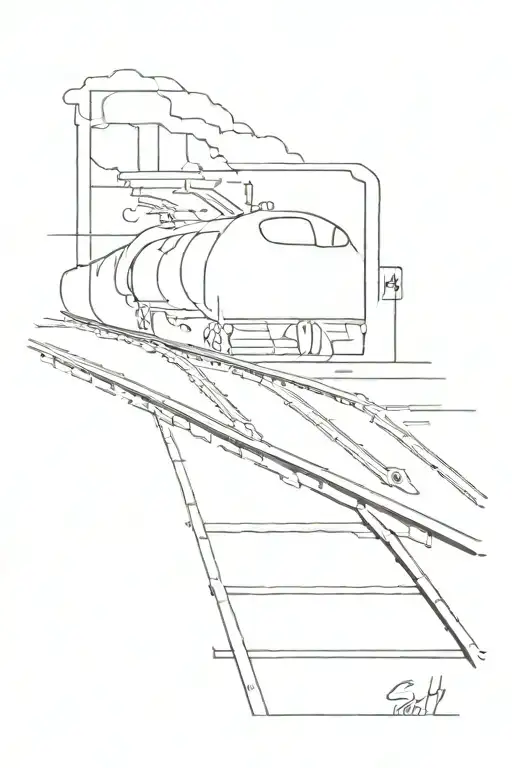train track and date 31 10 2021 tattoo design idea