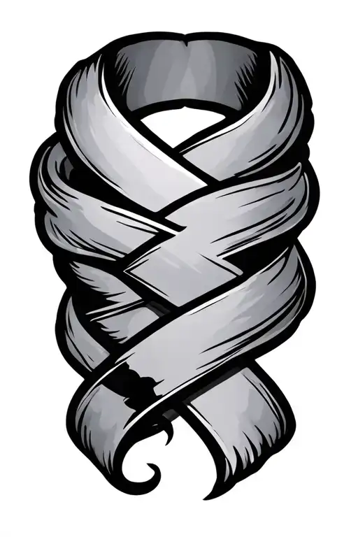 Colon cancer ribbon tattoo design idea