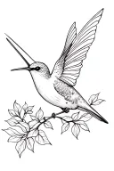 humming-bird tattoo design idea