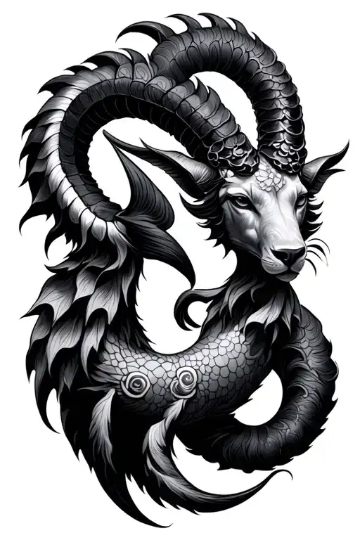 Capricorn leo pisces zodiac sign combined tattoo design idea