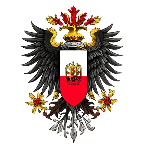 Albanian flag tattoo design idea