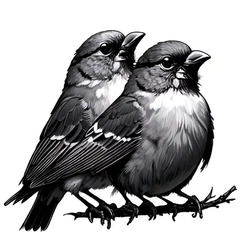 Anxiety Overthinking with three little birds tattoo design idea