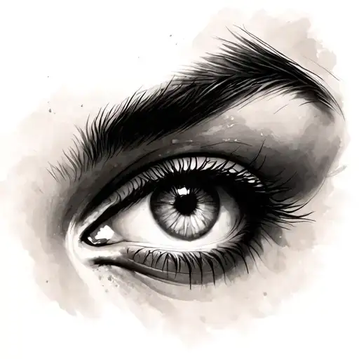 Above Eyebrow tattoo design idea