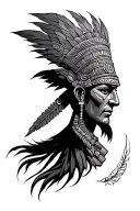 Itzamna mayan god tattoo design idea