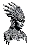 Itzamna mayan god tattoo design idea