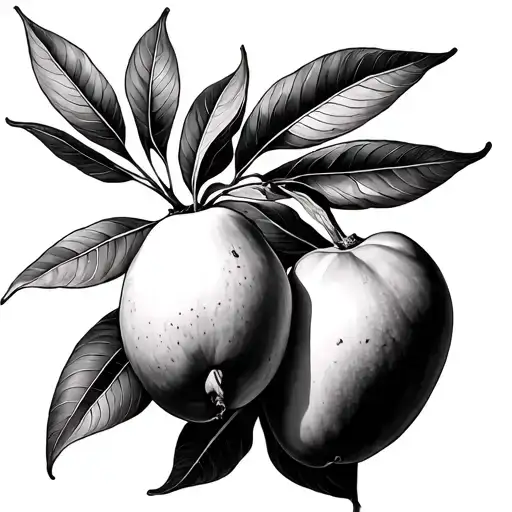 mangoes tattoo design idea