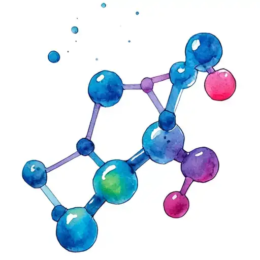 Dmt Molecule structure tattoo design idea
