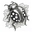 ladybug tattoo design idea