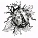 ladybug tattoo design idea