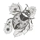 ladybug tattoo design idea
