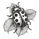 ladybug tattoo design idea