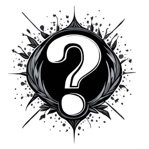 question mark tattoo tattoo design idea