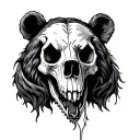 bear skull tattoo design idea