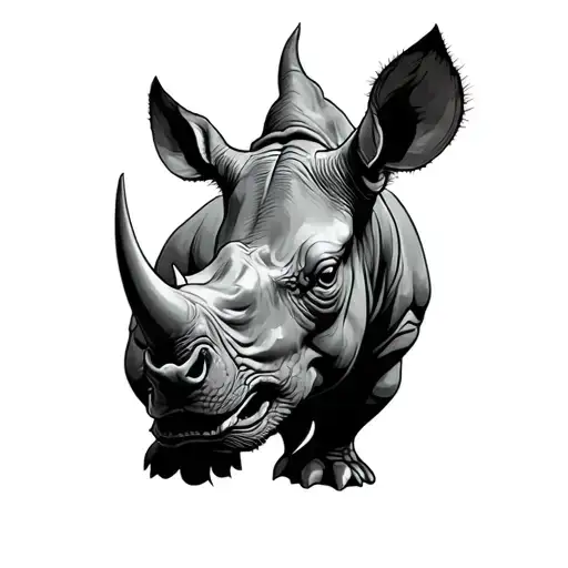 Rhino tattoo design idea