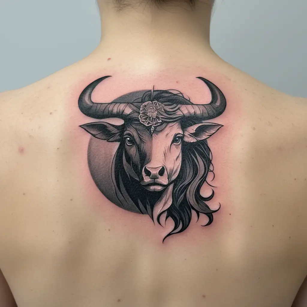 Combined Taurus And Aquarius tattoo design idea