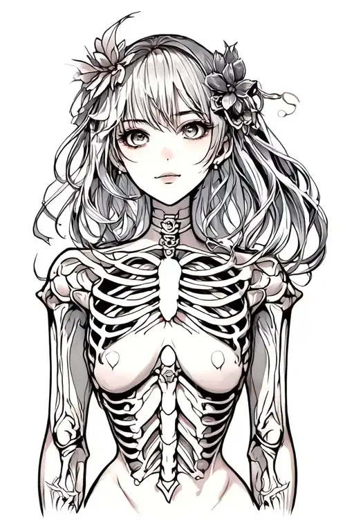 Collarbone tattoo design idea