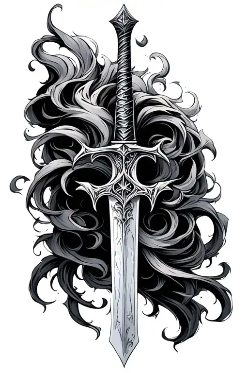 Narsil sword tattoo design idea