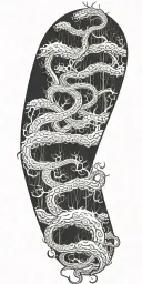 a winter forest and tentacles  tattoo design idea