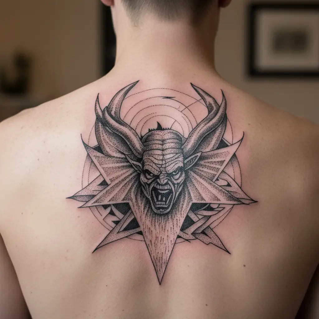 Satan, ac/dc tattoo design idea