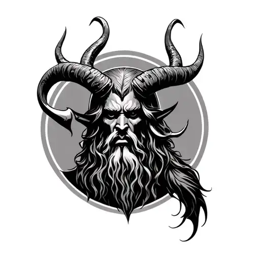 Horned God tattoo design idea