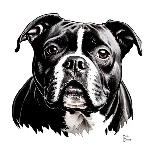 Staffy tattoo design idea