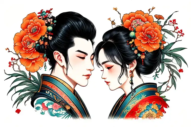 Couple tattoo tattoo design idea