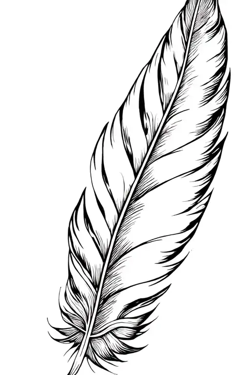 Indian feather tattoo design idea