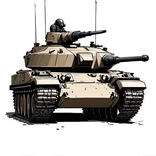 Abrams Tank tattoo design idea