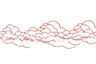 red clouds pattern of akatsuki clouds tattoo design idea