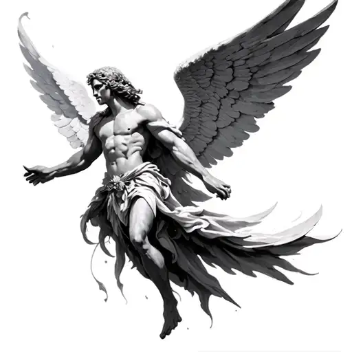 Archangel Raphael tattoo design idea