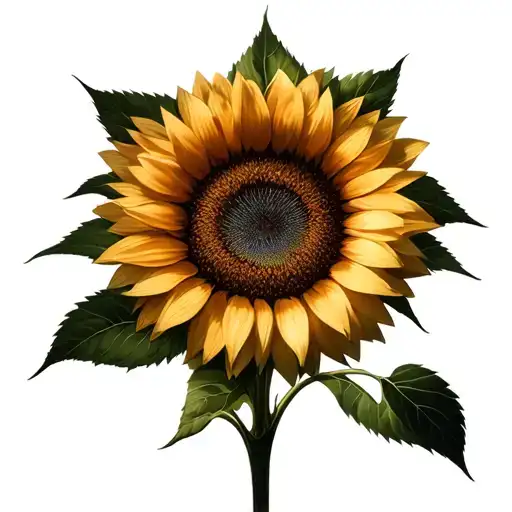 sunflower growing dim Illuminated tattoo design idea