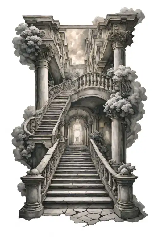 stair way to heaven tattoo design idea