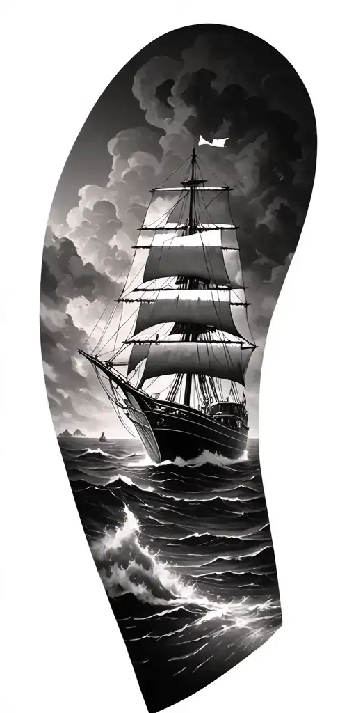 nautical / maritime realism style tattoo tattoo design idea