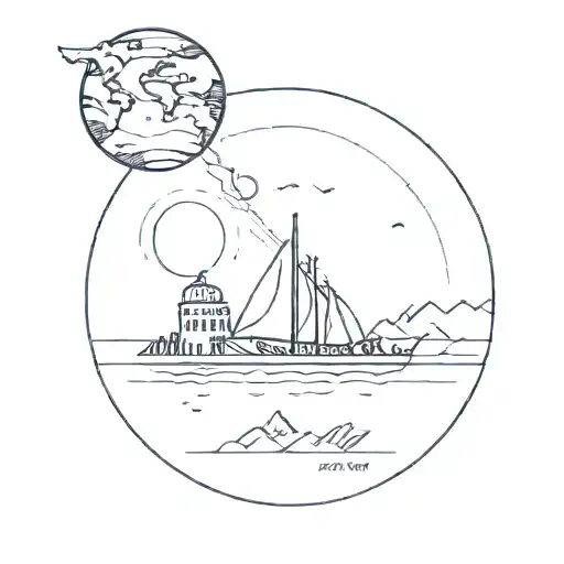 make a tattoo for person who likes to travel alot , constantly overthinking , wants to achieve success in his life  tattoo design idea